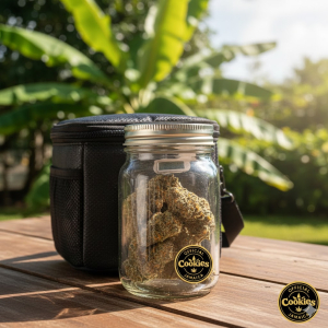 THCA flower stored safely in tropical climate