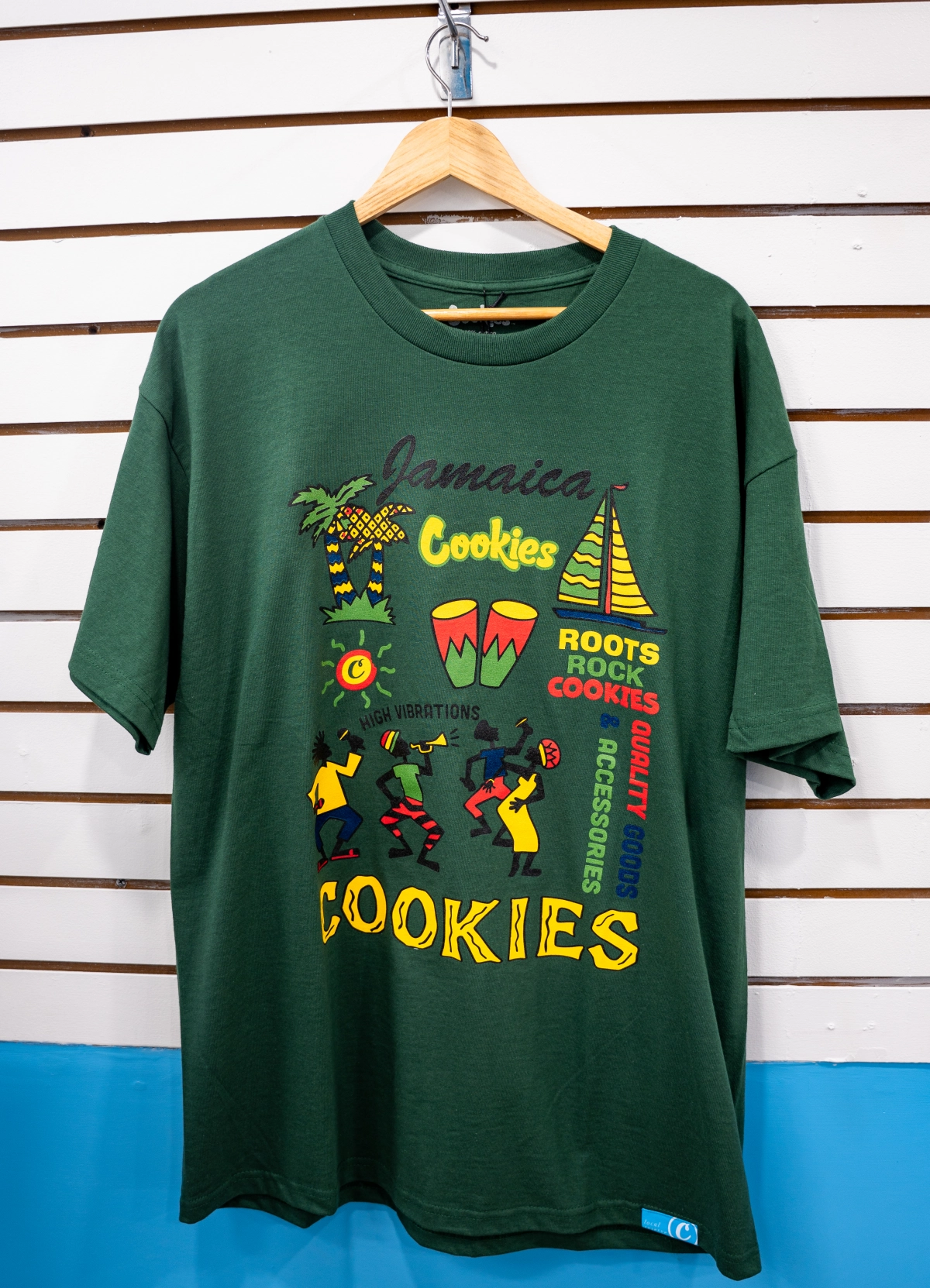 Cookies Jamaica Green T-Shirt Roots Rock