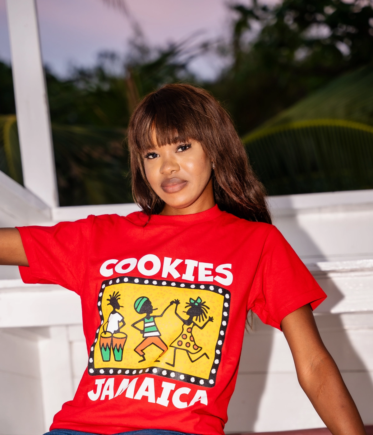 Cookies Jamaica Red T-Shirt Dancing Motif - Image 2