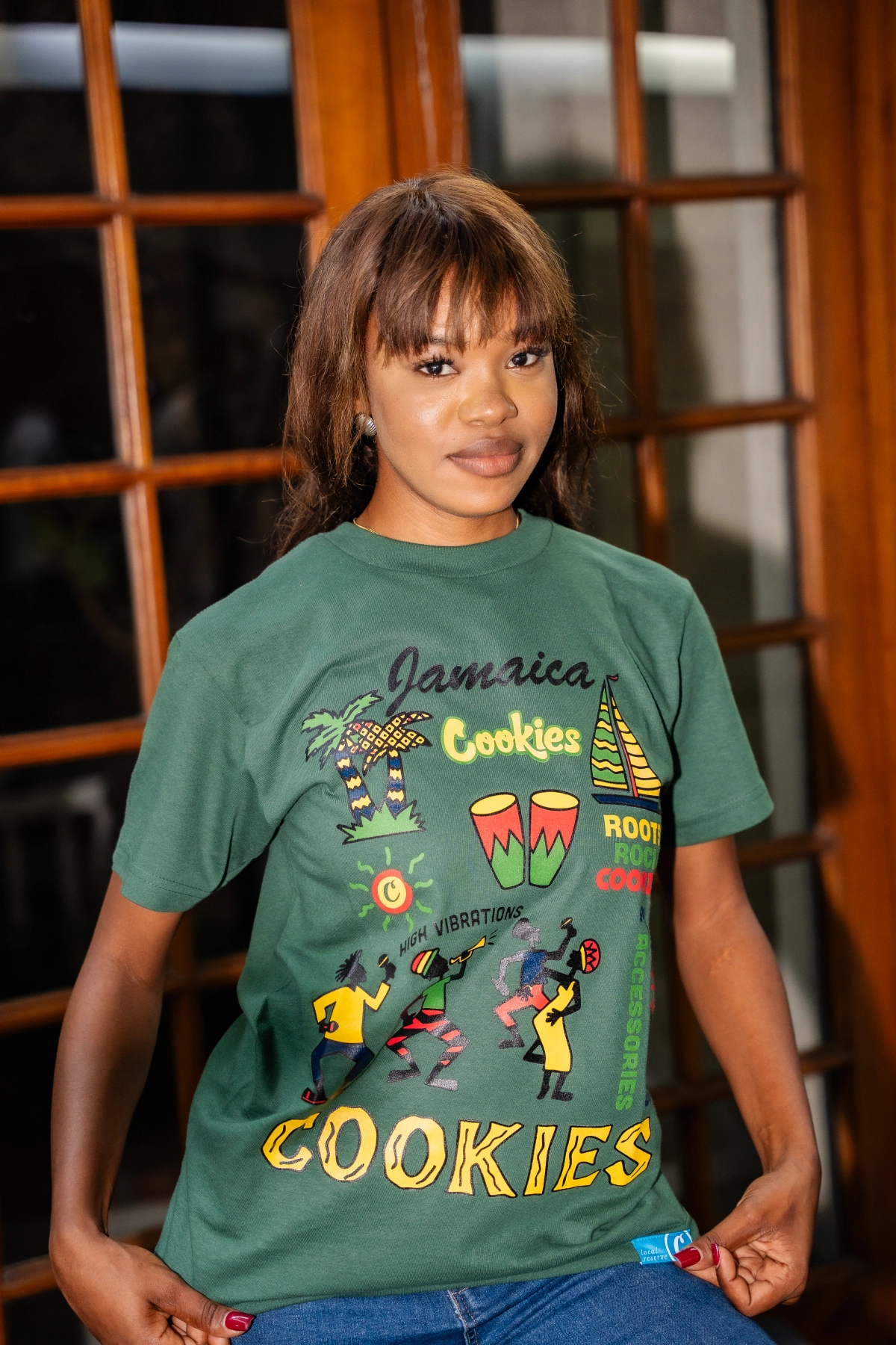 Cookies Jamaica Green T-Shirt Roots Rock - Image 2