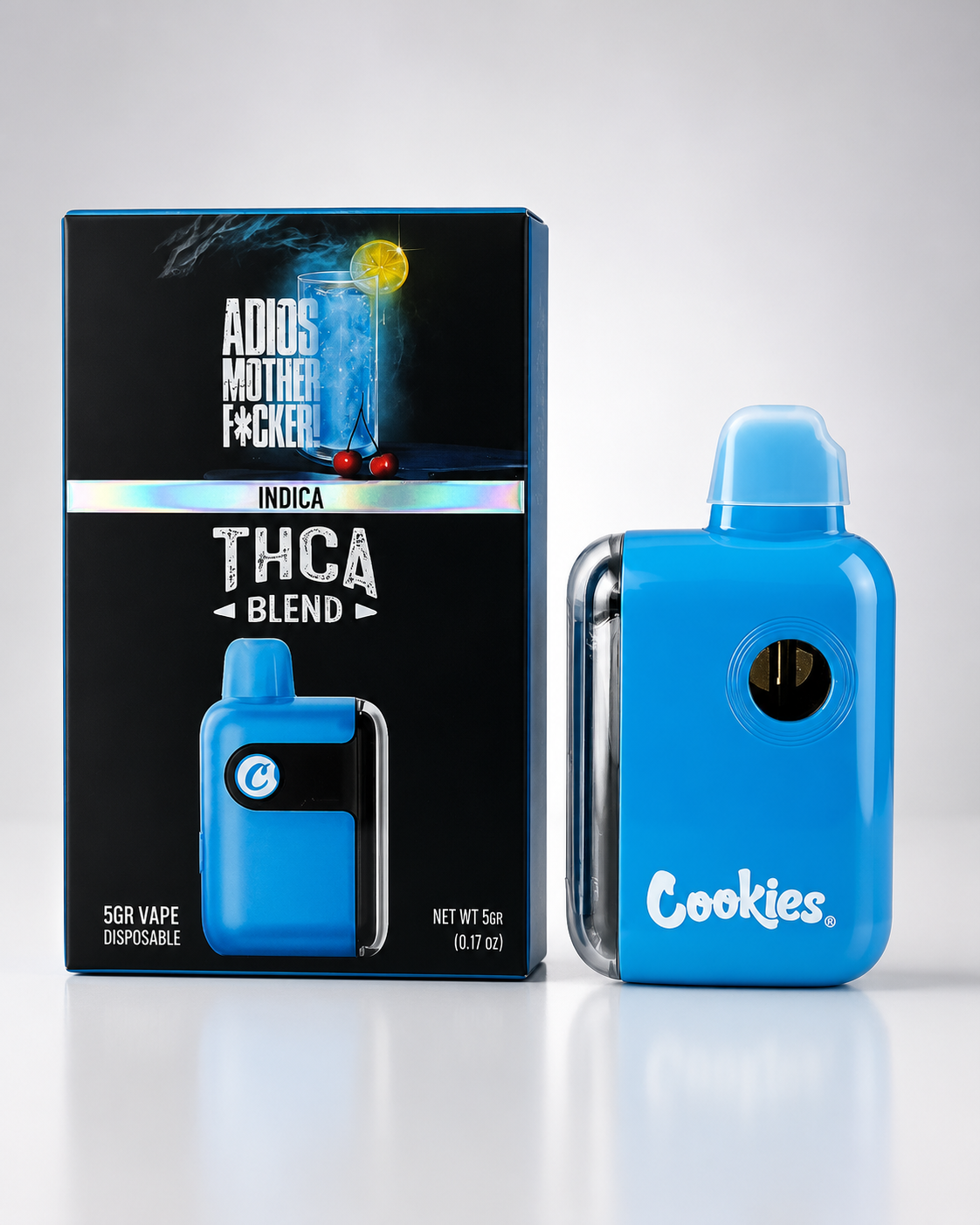 Cookies 5G Adios M-F Disposable Vape (THCA Blend – Indica)
