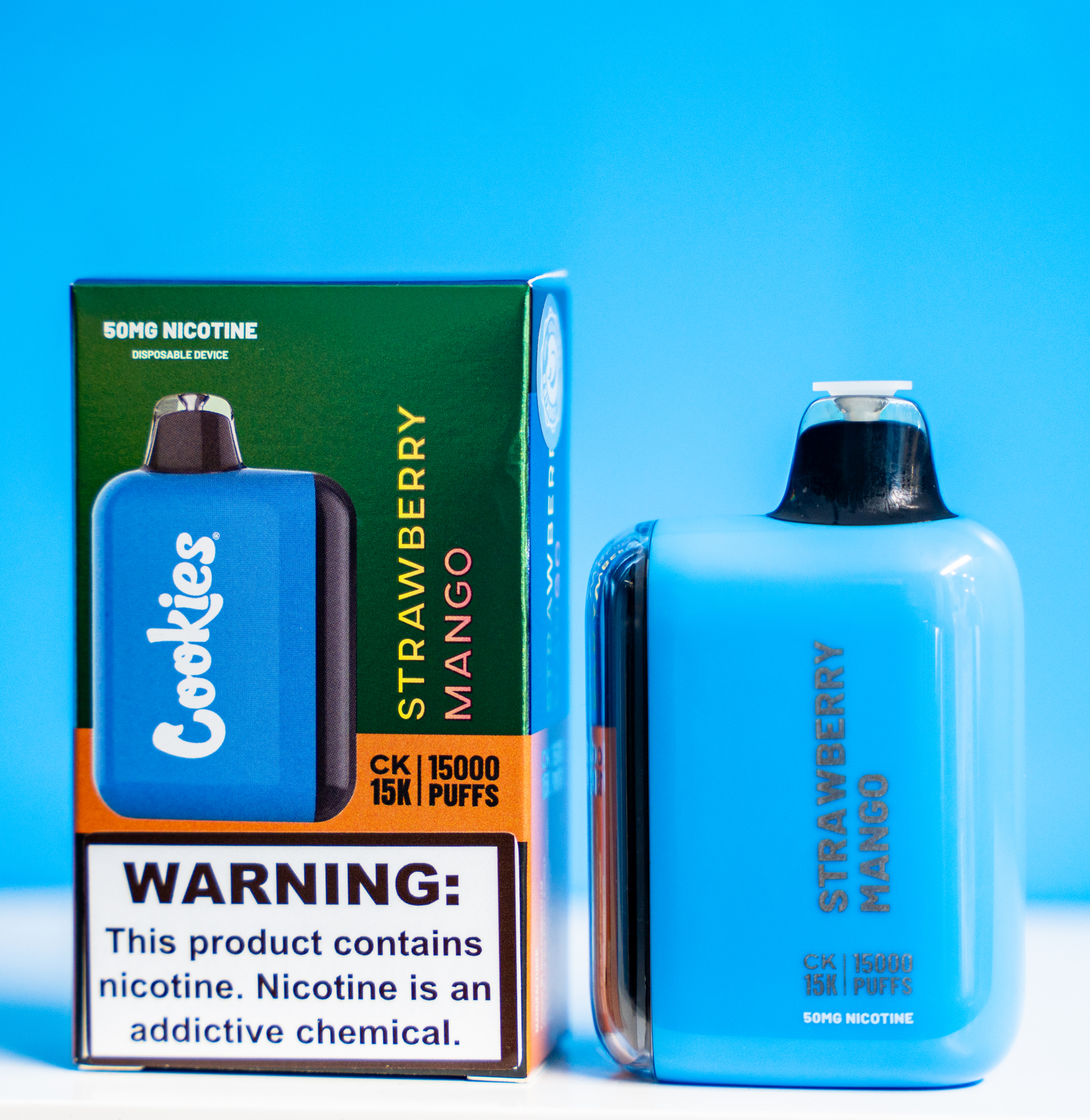 Cookies 15K Puff Nicotine Vape - Strawberry Mango flavor